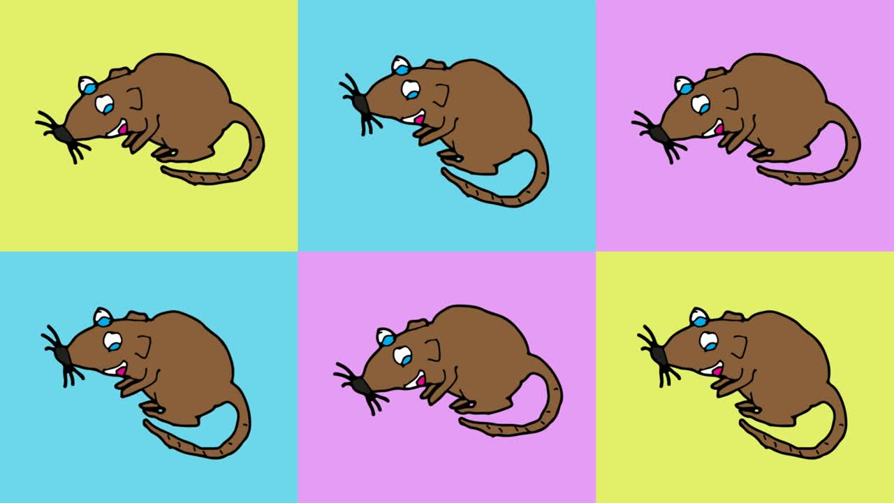 kids drawing pop art seamless background with theme of rat