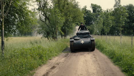 german tank in world war ii reenactment