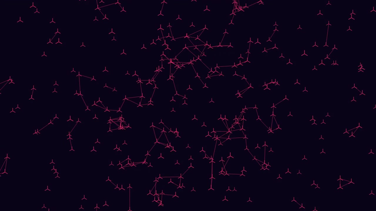 Enigmatic constellation red dots on a black background