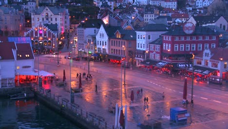 Bergen-Norwegen-Bei-Nacht