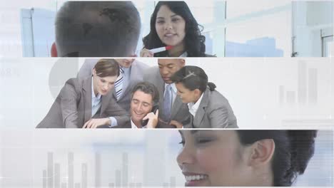 animación de las estadísticas y el procesamiento de datos sobre los empresarios