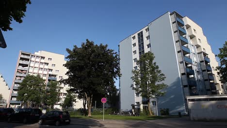 housing estate in ingolstadt waldeysenstrasse in piusviertel, bavaria, germany