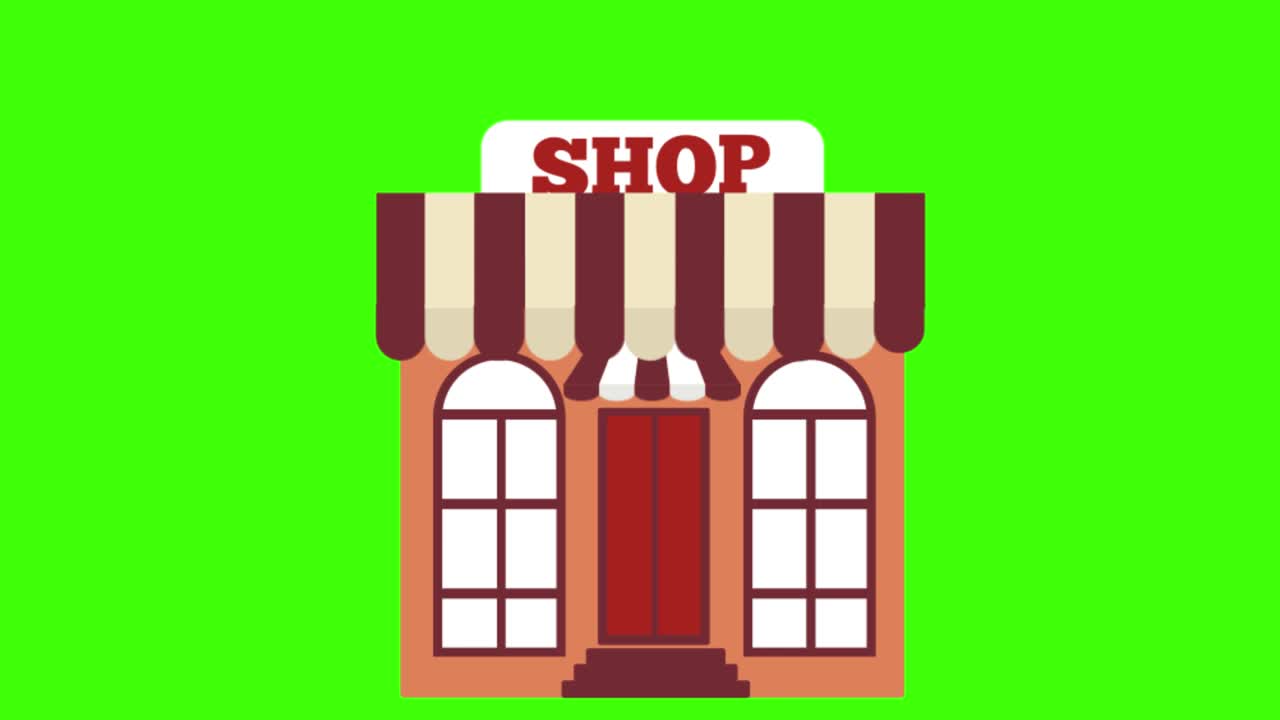 그린 스크린, 건물, 상점