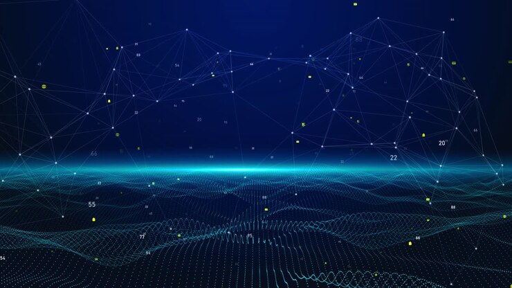 Abstract futuristic technology concept of ai future technologies hightech data matrix futuristic hud