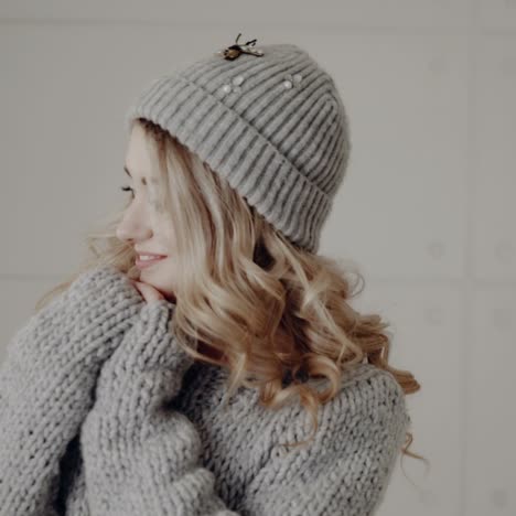 Stylish woman in studio