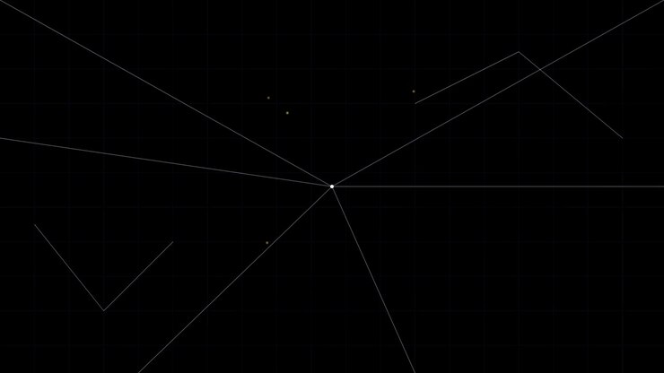 Abstrakt minimalistisk grafisk animation med pulserende lyspunkter