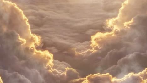 sunshine sunset or sunrise illuminating the cumulonimbus clouds