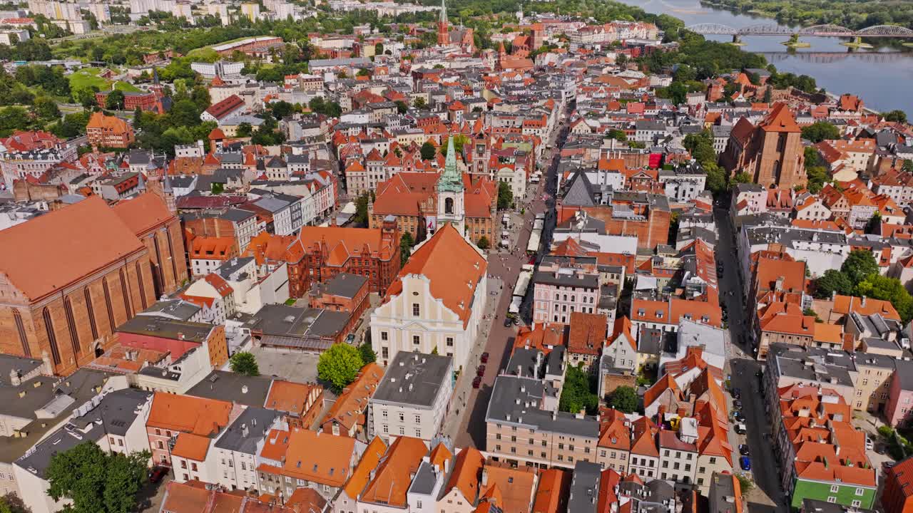Aerial View of Toruń, Poland