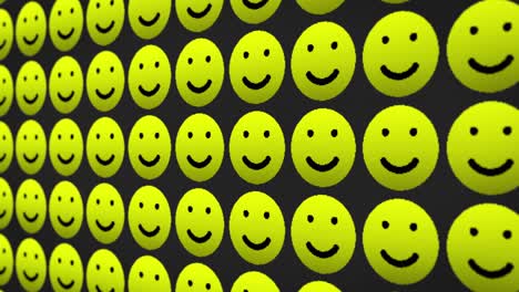 iconas de sonrisa feliz pantalla en movimiento de píxeles fondo animado