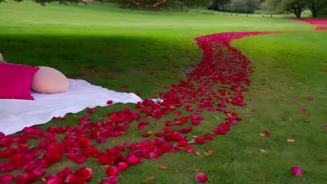 romantic picnic in the garden