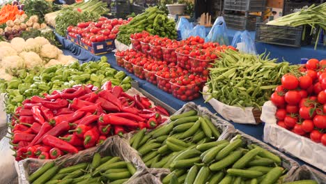 fresh vegetables at a farmers market