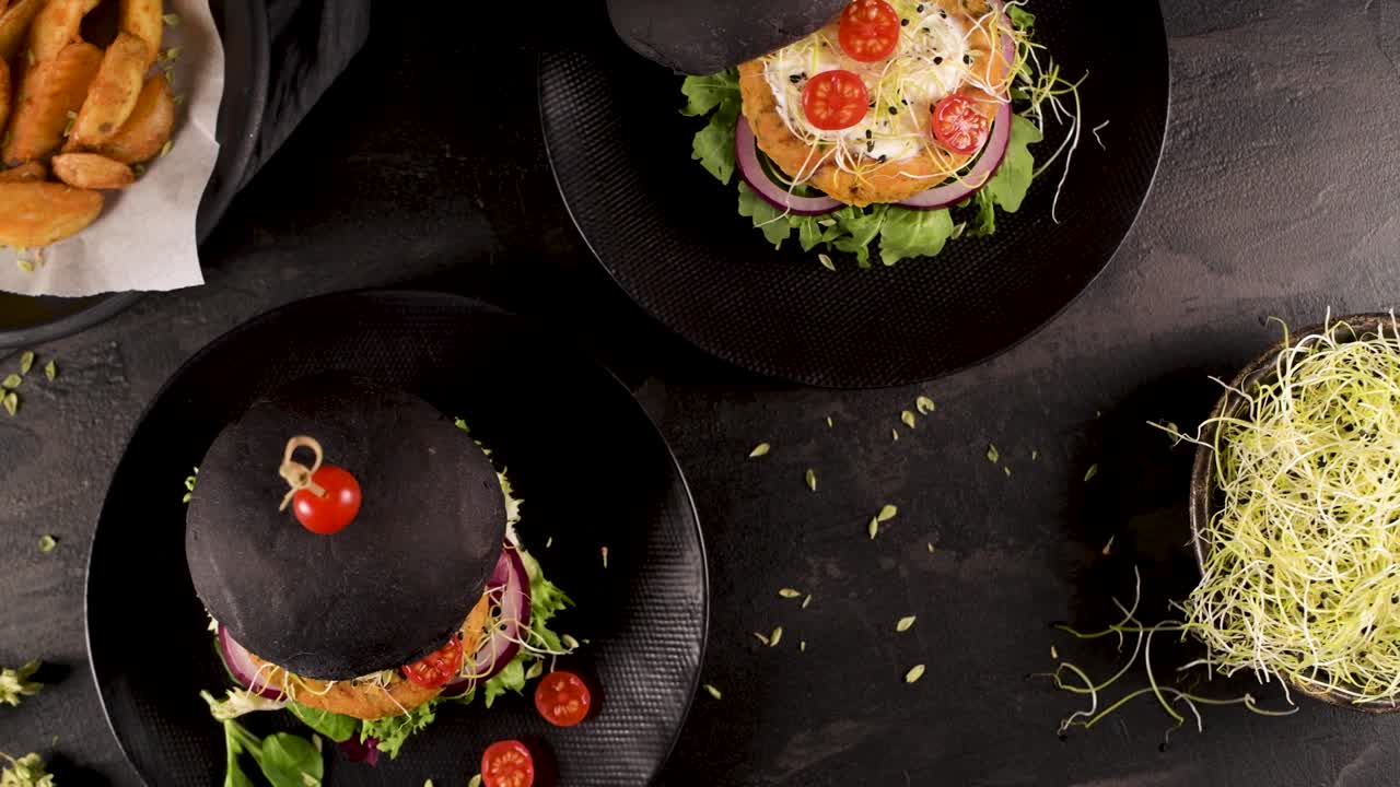 Tasty grilled veggie burgers