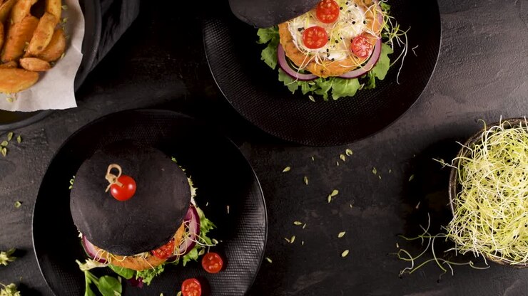 Tasty grilled veggie burgers