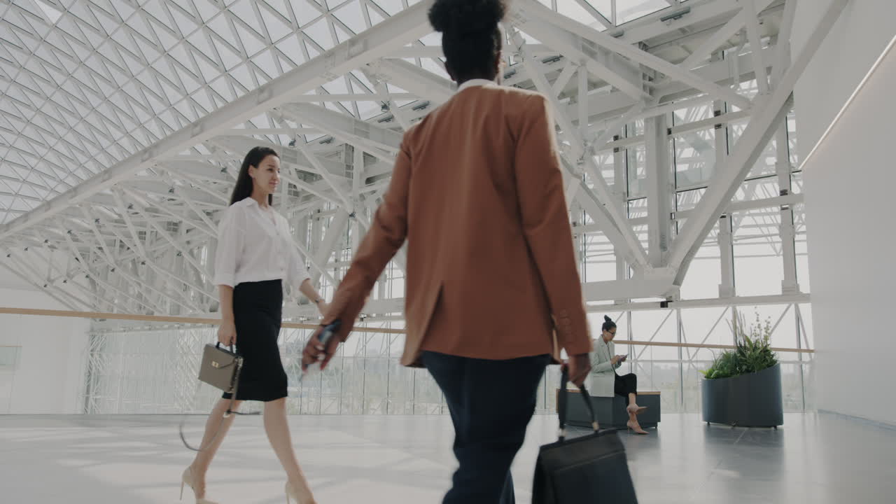 Businesswomen in a Modern Office Building