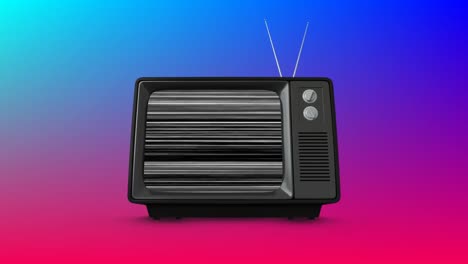 televisión con estática en su pantalla