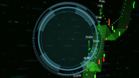 Animation-of-shield-in-loading-circles-over-multiple-graphs-with-changing-numbers