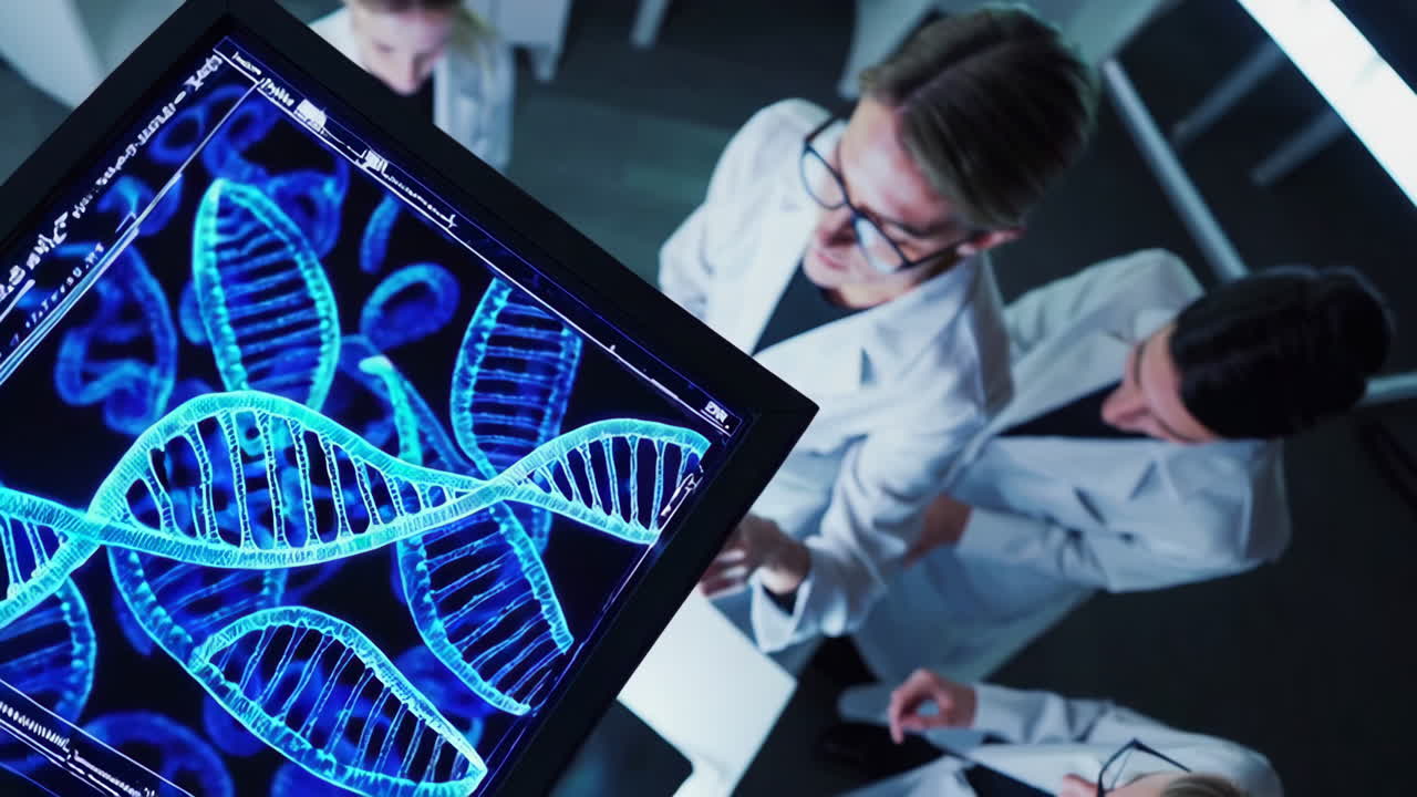 Científicos Examinando Investigación de ADN