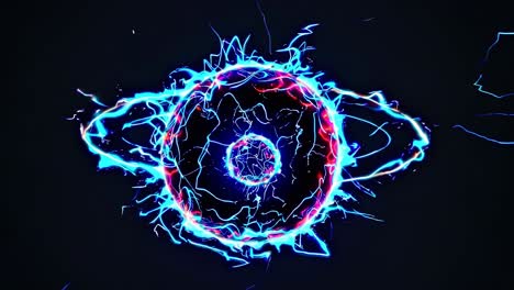 anillos de energía brillantes abstractos