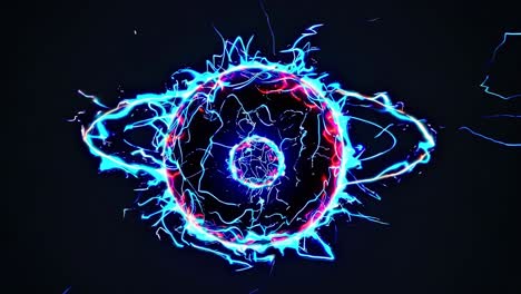 abstract glowing energy rings