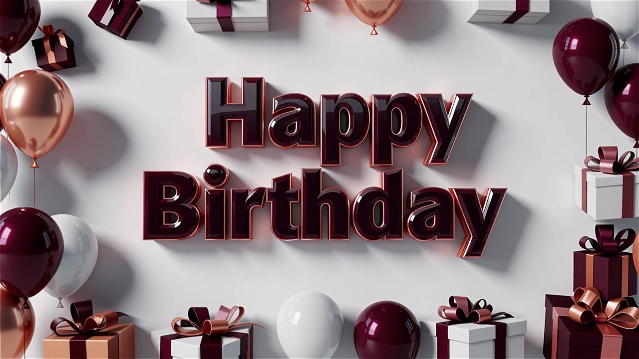 Sfondo di compleanno con palloncini e regali