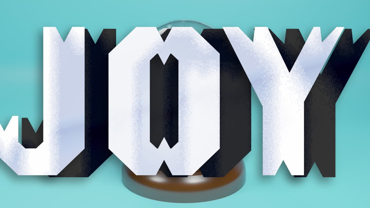 크리스마스 즐거움의 애니메이션 크리스마스 스노우 글로브와 파란색 배경의 스노우맨