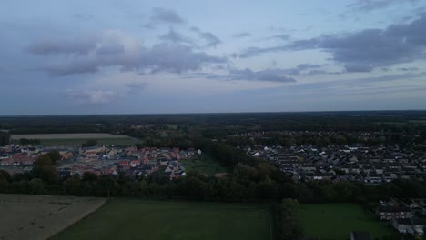 Residential-Housing-Estate-During-Sunset-Near-Croxton-Road,-Thetford,-Norfolk,-United-Kingdom