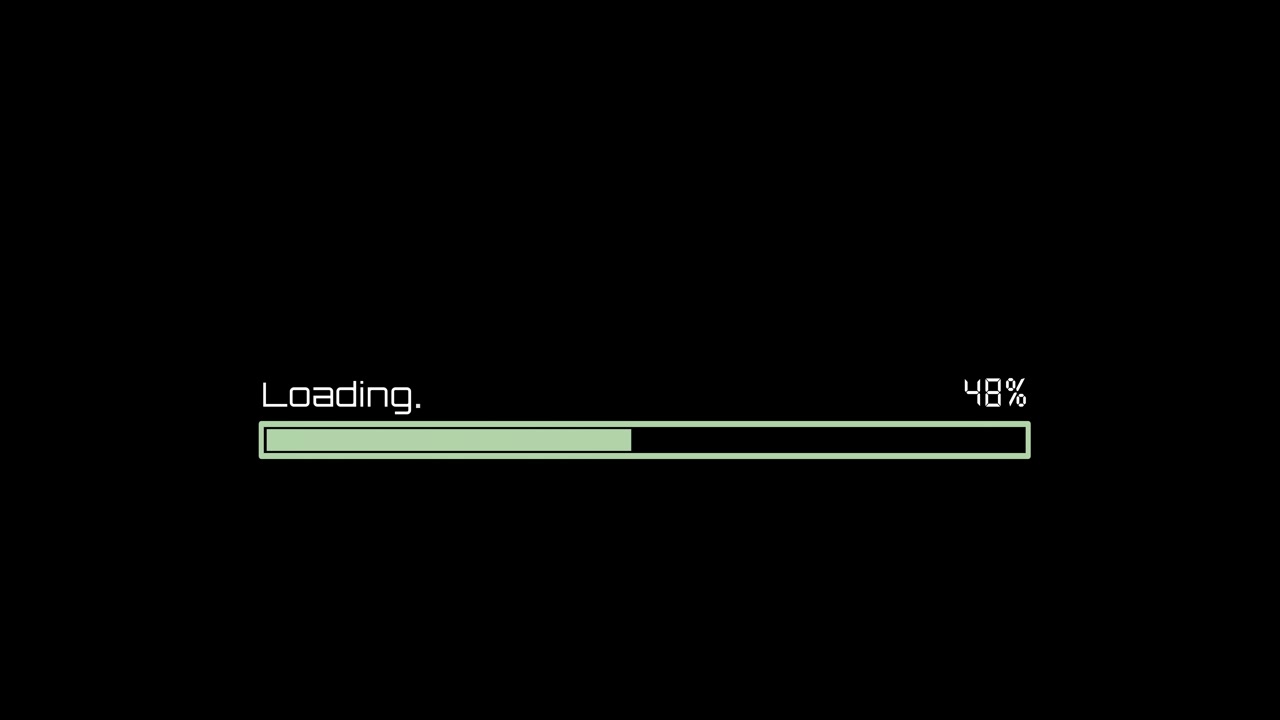Digital Loading Progress Bar Animation with Percentage Counter