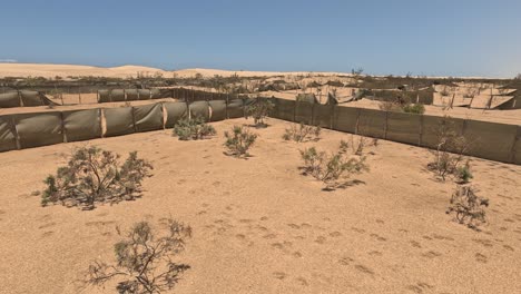 sand dunes invading the land