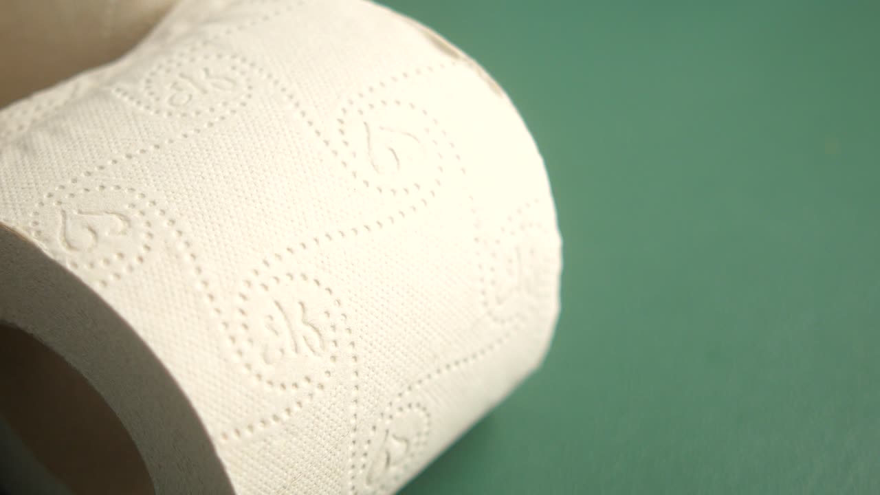 Close-up of toilet paper roll