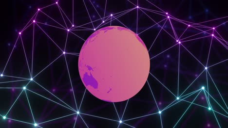 animation of globe with network of connections