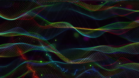 animation of glowing network of connections over black background