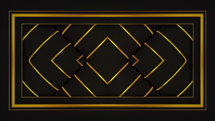 Geometric Gold and Black Design