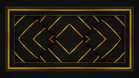 Geometric Gold and Black Design