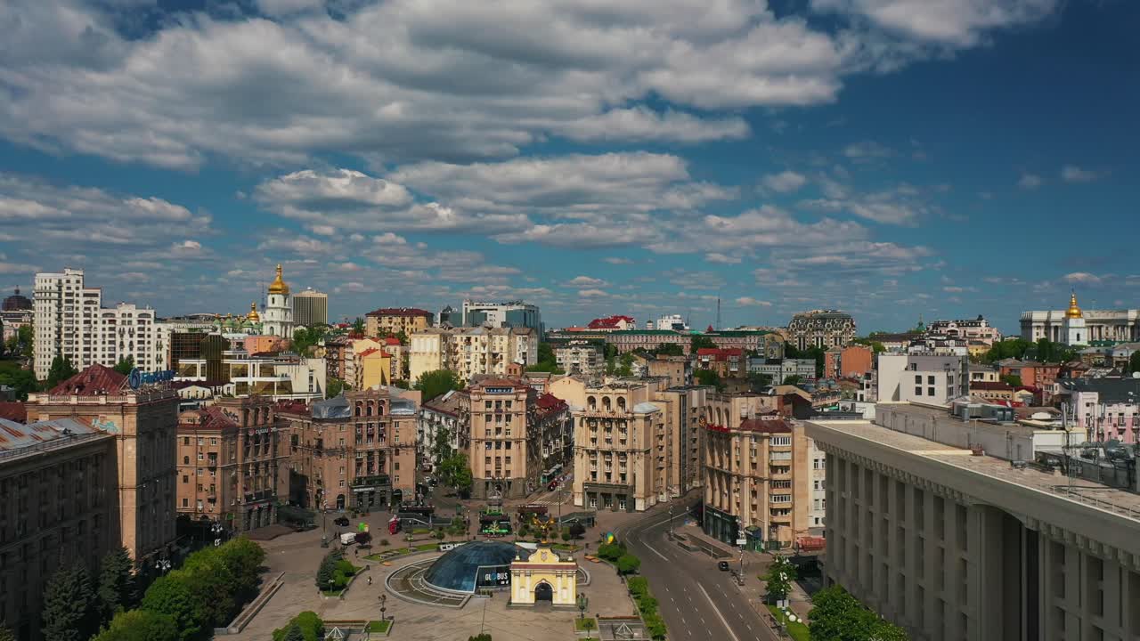 vista aérea del centro de la ciudad de kiev