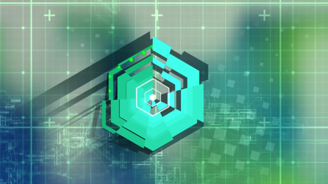 Animation of molecules and data processing in blue space