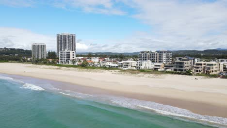 high rise structures at the shore of palm beach in gold coast city, australia