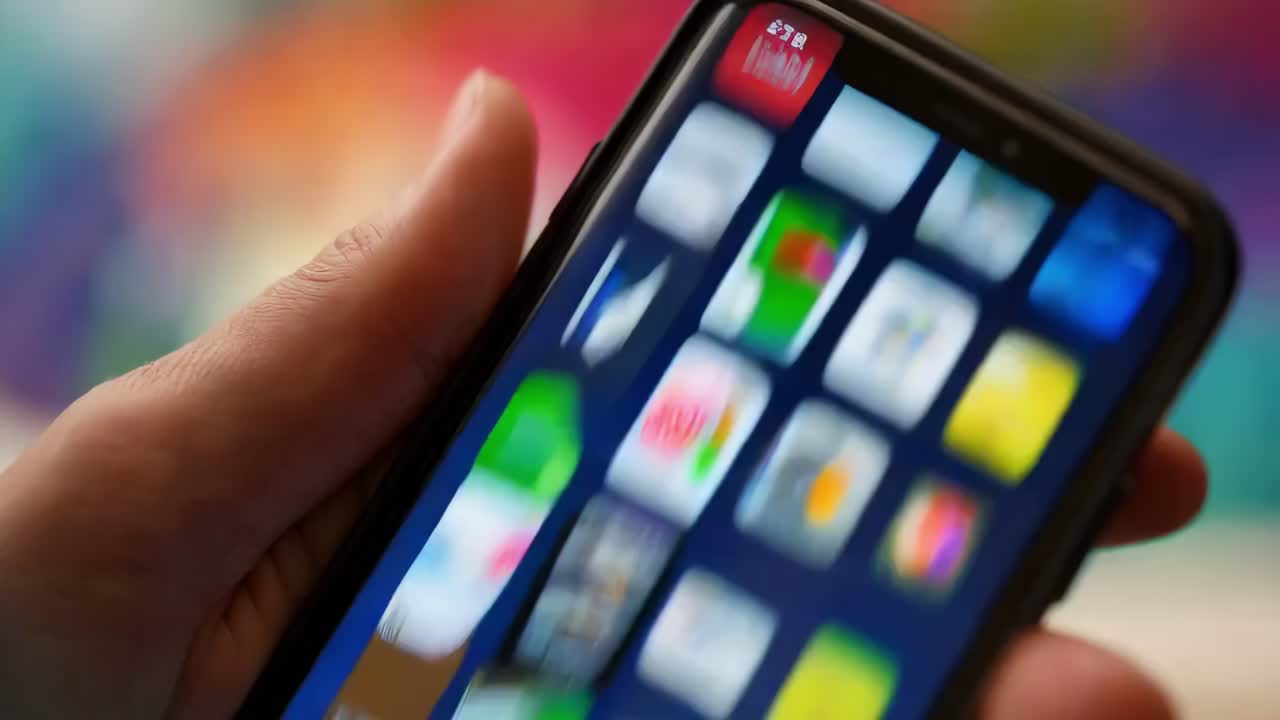 mano con un iphone en la mano