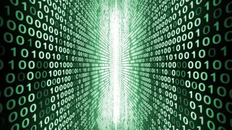 digital binary code green walls animation looping background