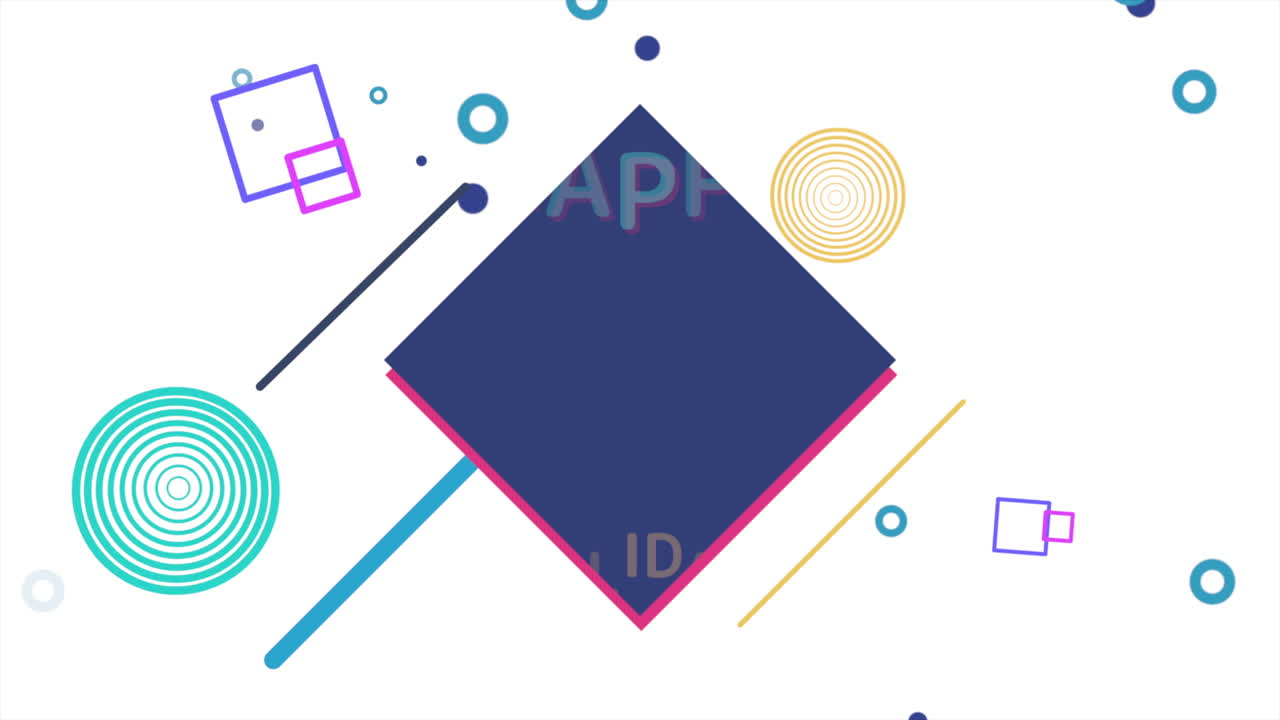 patrón geométrico colorido con texto de felices vacaciones diseño gráfico versátil