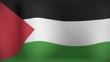 Animación-De-La-Bandera-Ondeante-De-Palestina.