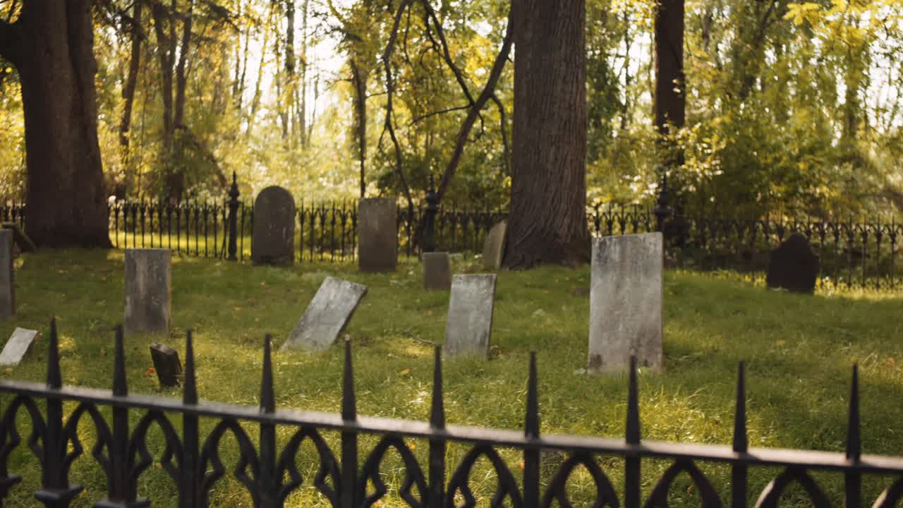 медленный снимок последнего места отдыха лемуэля дурфи старшего и его семьи в 1800-х годах в ранней пальмире