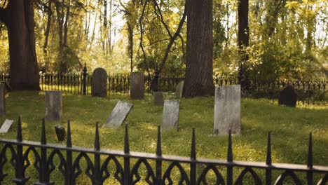 Slow-trucking-shot-of-Final-resting-place-of-Lemuel-Durfee-Senior-and-family-in-the-1800s-in-early-Palmyra