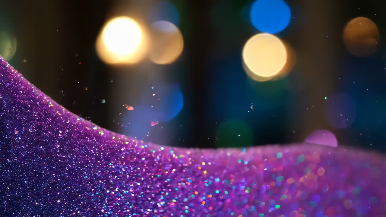 Purple Glitter with Bokeh Lights