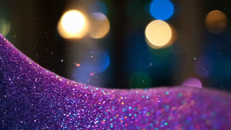purple glitter with bokeh lights