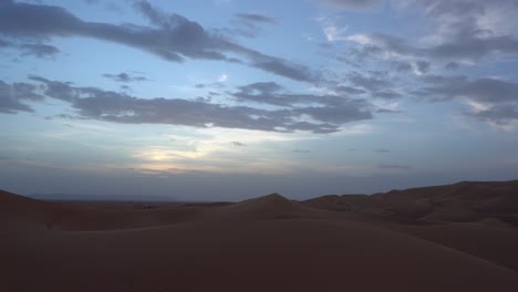 A-beautiful-blue-sky-in-the-morning-from-the-Sahara-desert,-Morocco,-Africa