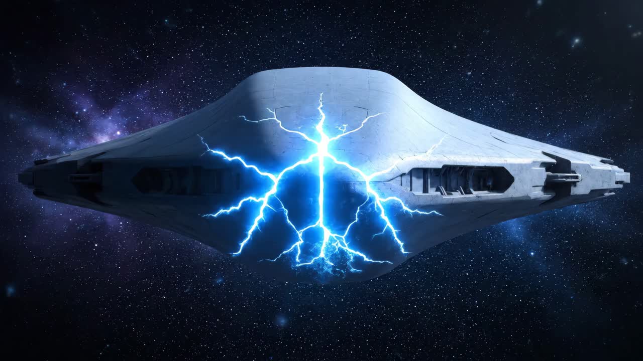 Spaceship Explosion in Space