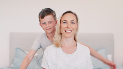 Face,-boy-and-hug-mom-with-smile-in-home-for-love