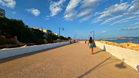 crete greece sitia seaside promenade walk mediterranean sea holiday destination
