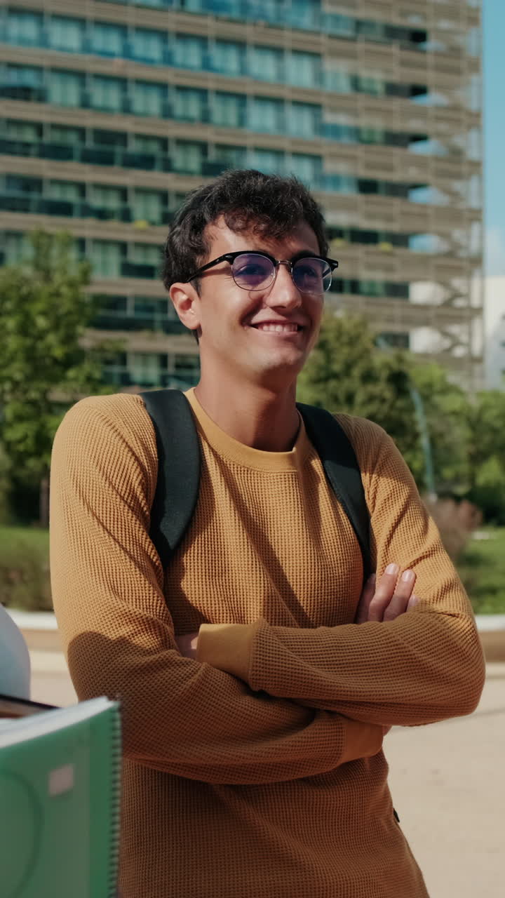 Millennial group of happy students, boys and girls with backpacks, books,