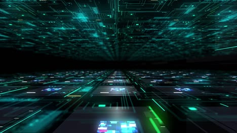 4k programming code abstract technology background. (loopable)